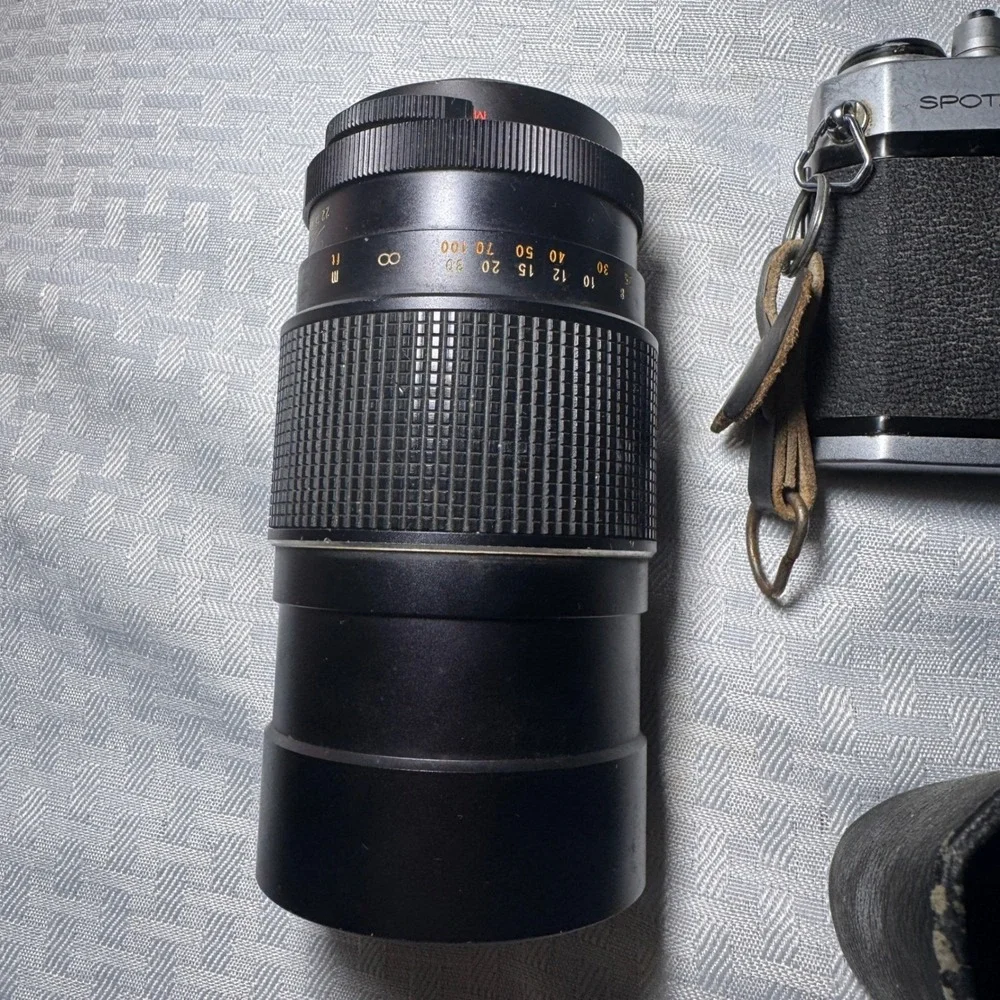 Asahi Pentax Spotmatic 35mm SLR Camera Asanuma 200mm f3.5 Lens Cosmos 2X‎ Kit